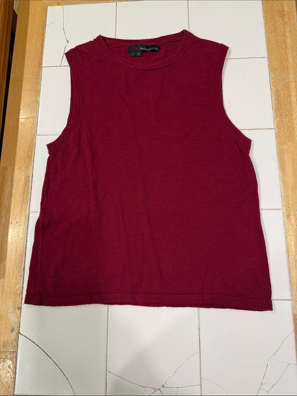 360 sweater Sleeveless Knit Tank - Wine